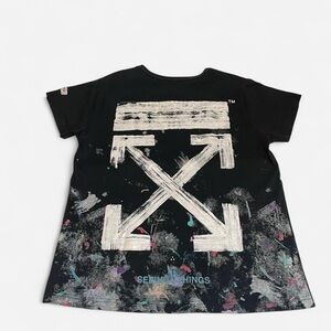 Black Off-White T-shirt with multi-coloured details 🏷️ “Seeing Things”